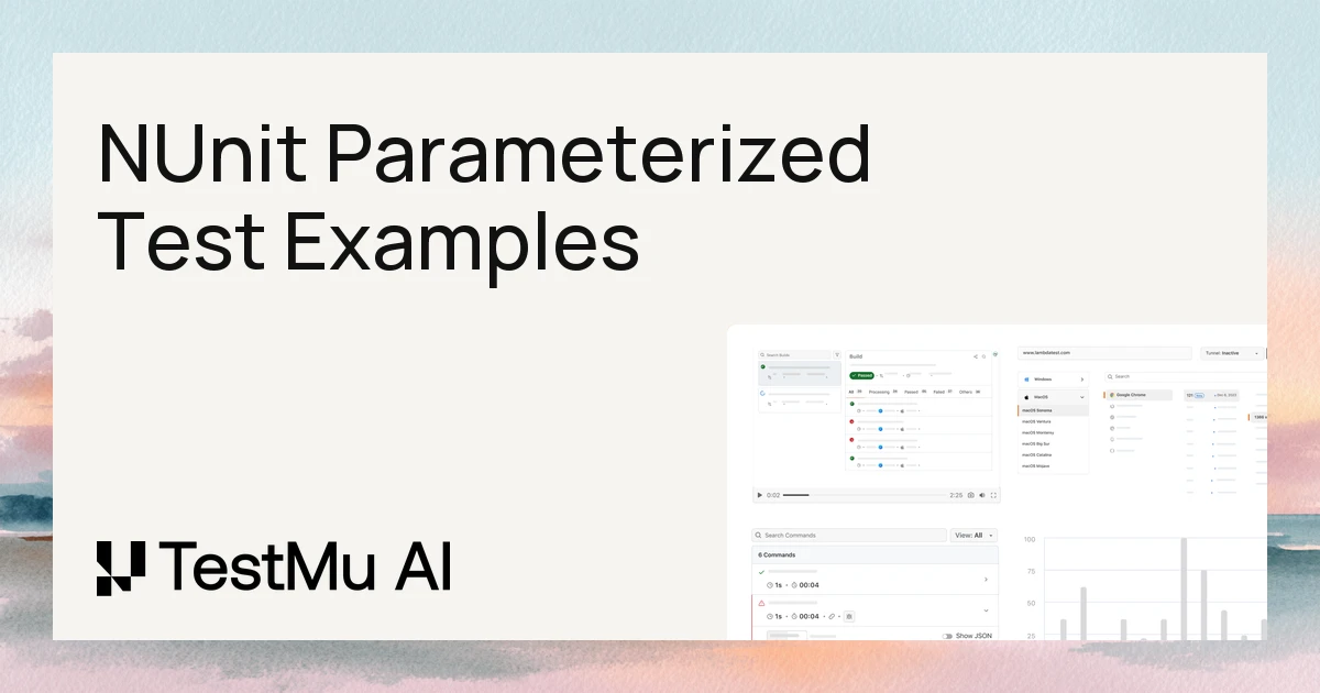 NUnit Tutorial: Parameterized Tests With Examples