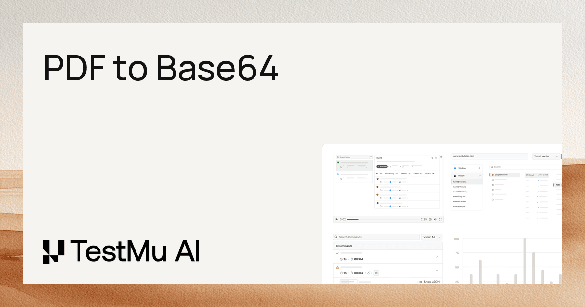 PDF to Base64 Converter | Encode PDF Files Online Free | TestMu AI ...