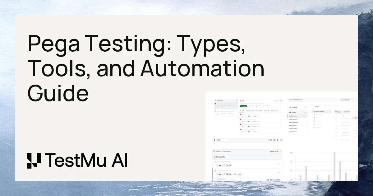 Pega Testing: Types, Tools, and Automation Guide | TestMu AI (Formerly LambdaTest)