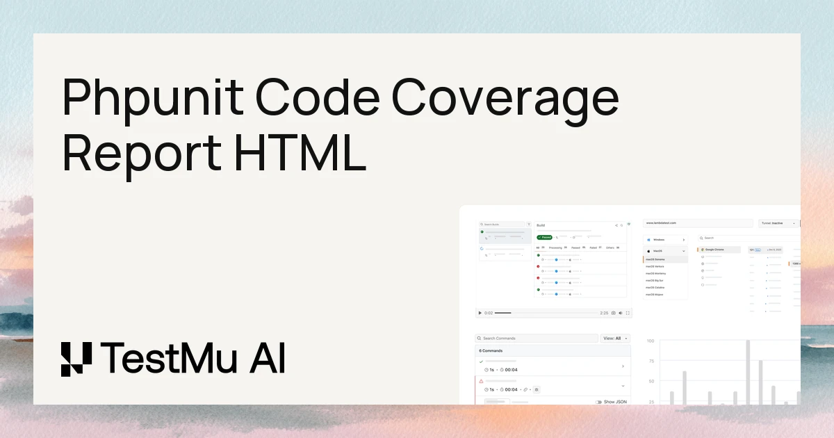 How To Generate PHPUnit Coverage Report In HTML and XML?