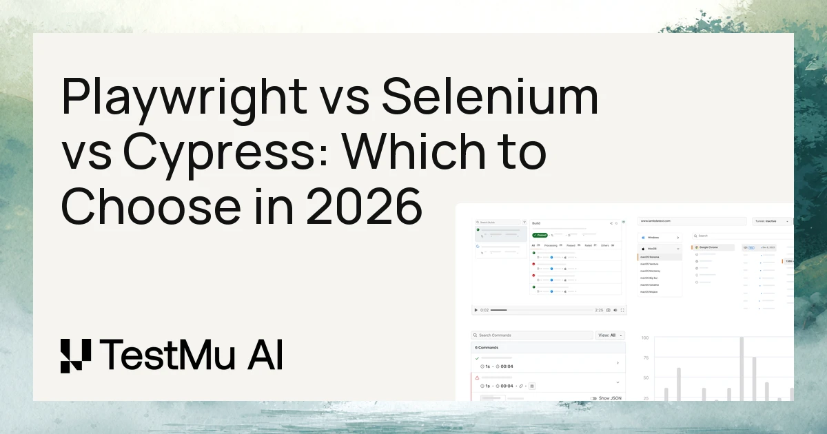 Playwright vs Selenium vs Cypress: Which to Choose in 2026 | TestMu AI (Formerly LambdaTest)