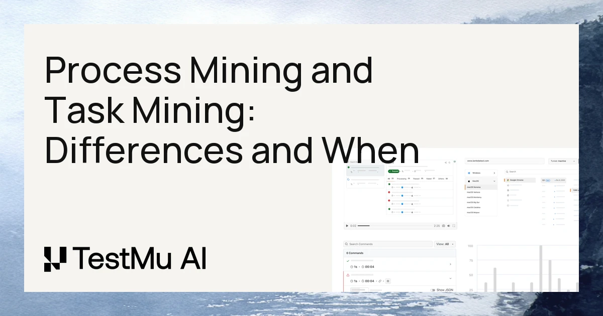 Process Mining and Task Mining: Differences and Uses | TestMu AI (Formerly LambdaTest)