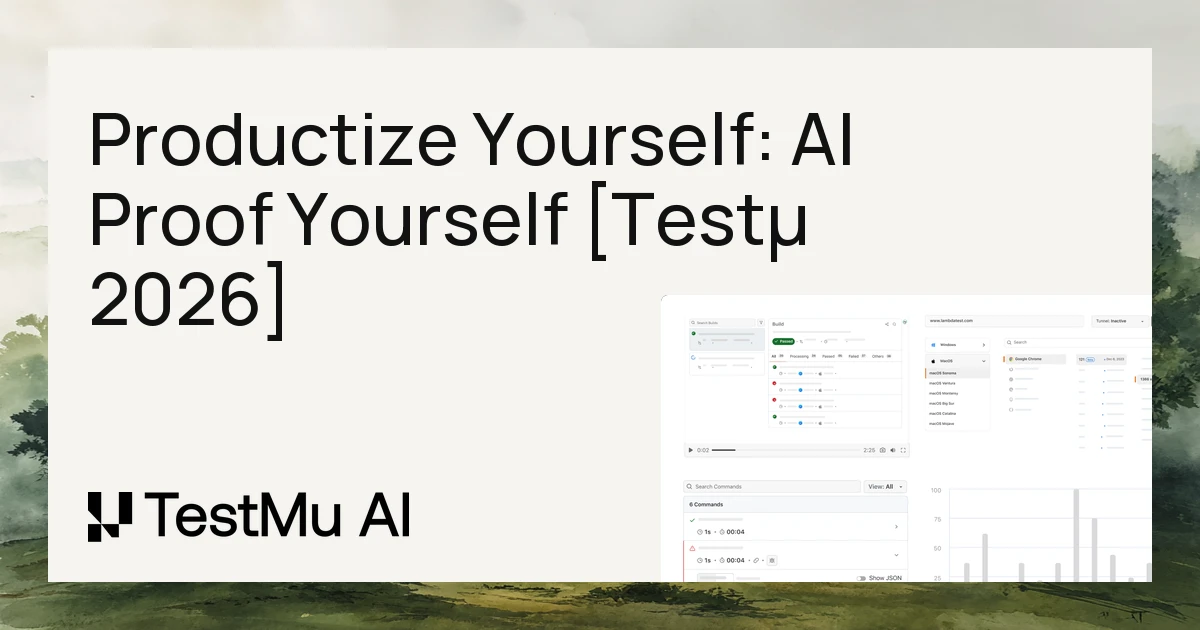 Productize Yourself: AI Proof Yourself [Testμ 2026]