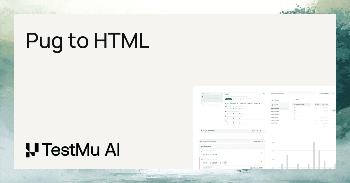 Pug Vs Html Pug to HTML | TestMu AI