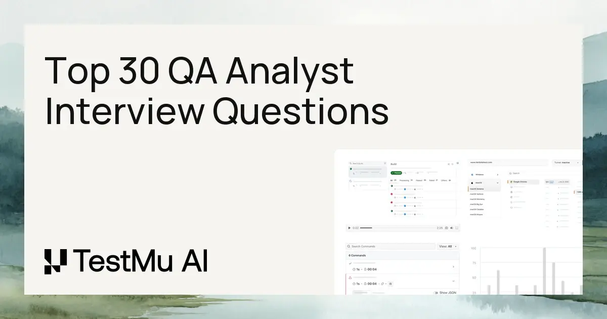 Top 30 QA Analyst Interview Questions and Answers [2026] | TestMu AI (Formerly LambdaTest)