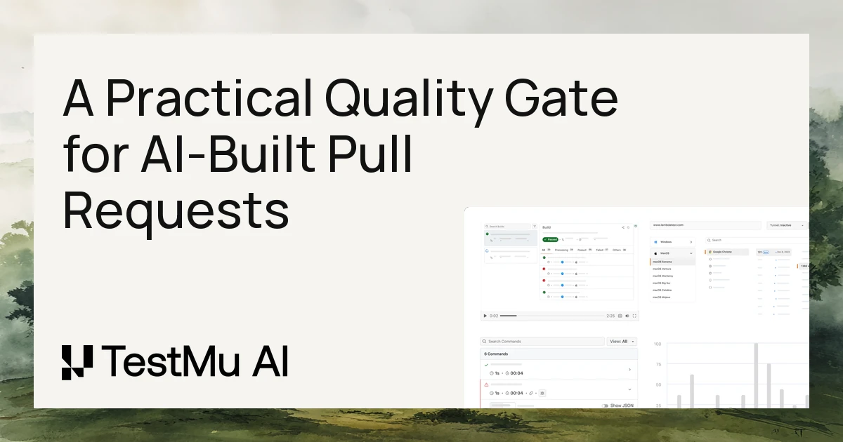 A Practical Quality Gate for AI-Built Pull Requests | TestMu AI (Formerly LambdaTest)
