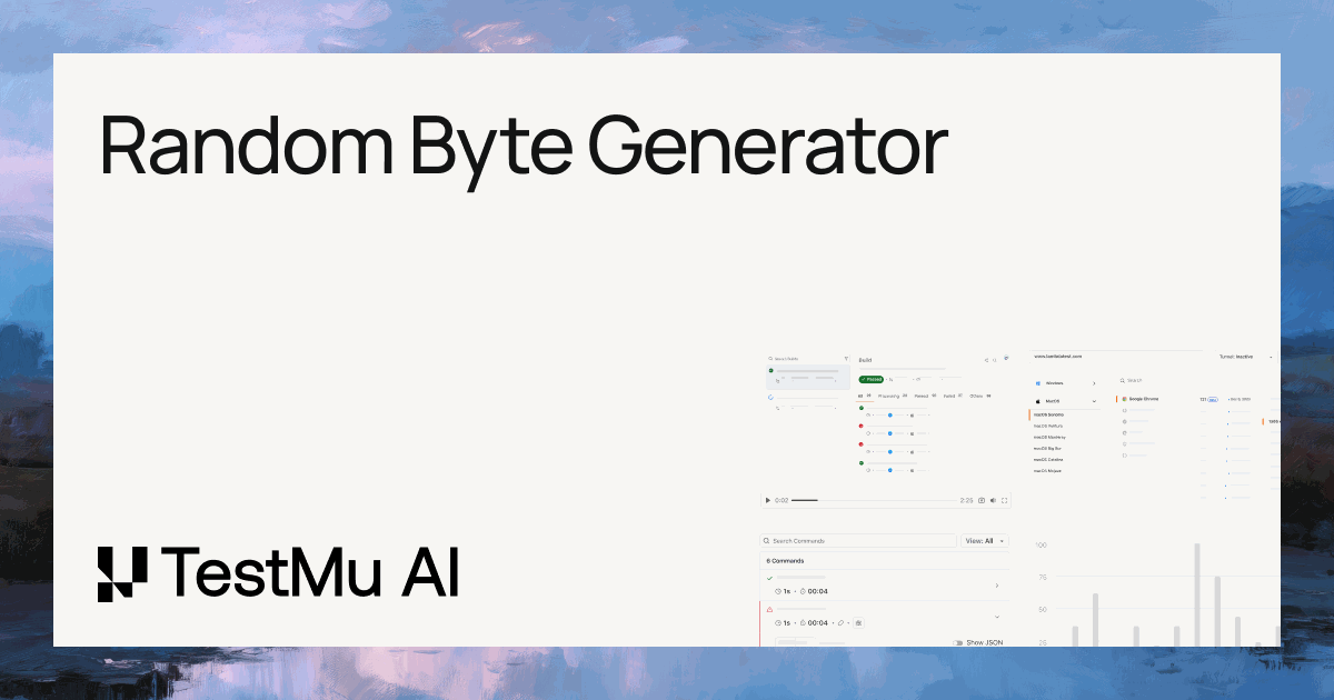 Online Random Byte Generator | TestMu AI