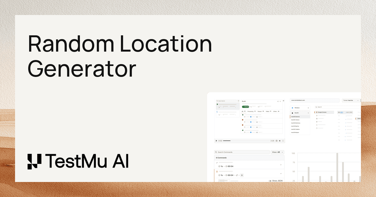 Free Random Location Generator Online | TestMu AI (Formerly LambdaTest)