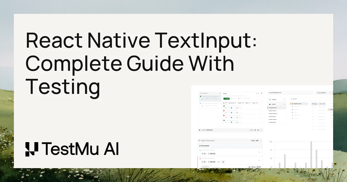 React Native TextInput: Complete Guide With Testing | TestMu AI (Formerly LambdaTest)