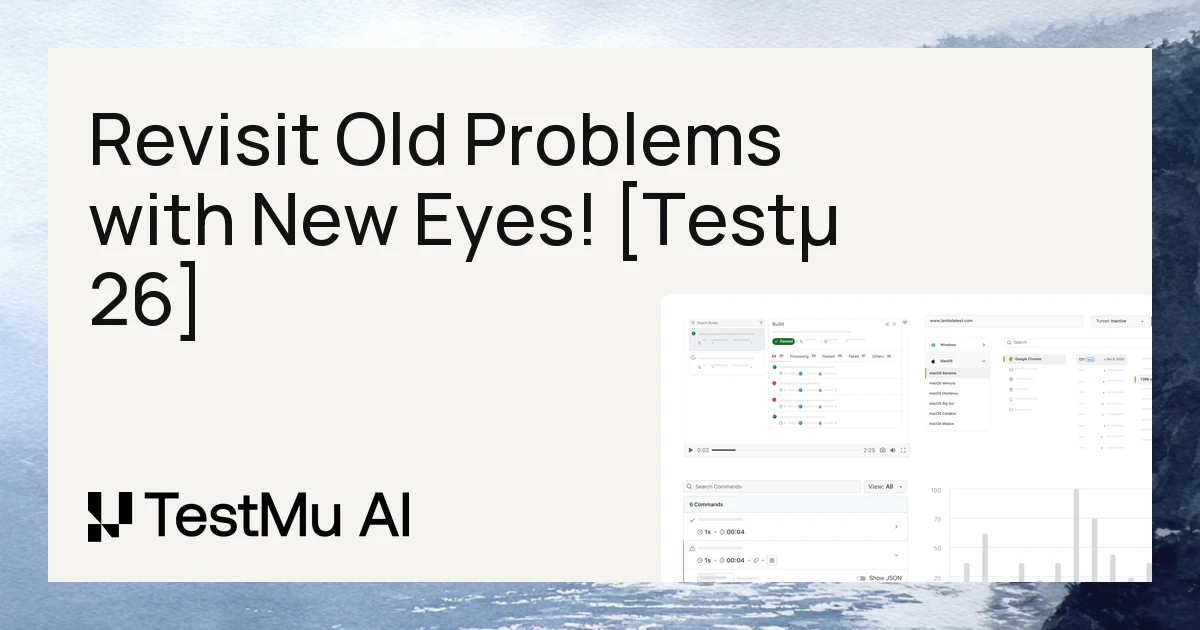 Revisit Old Problems with New Eyes! [Testμ 2026]