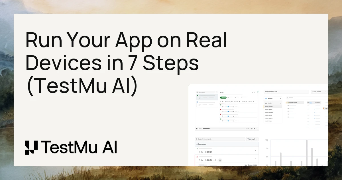 How to Run Your App on Real Devices Using TestMu AI