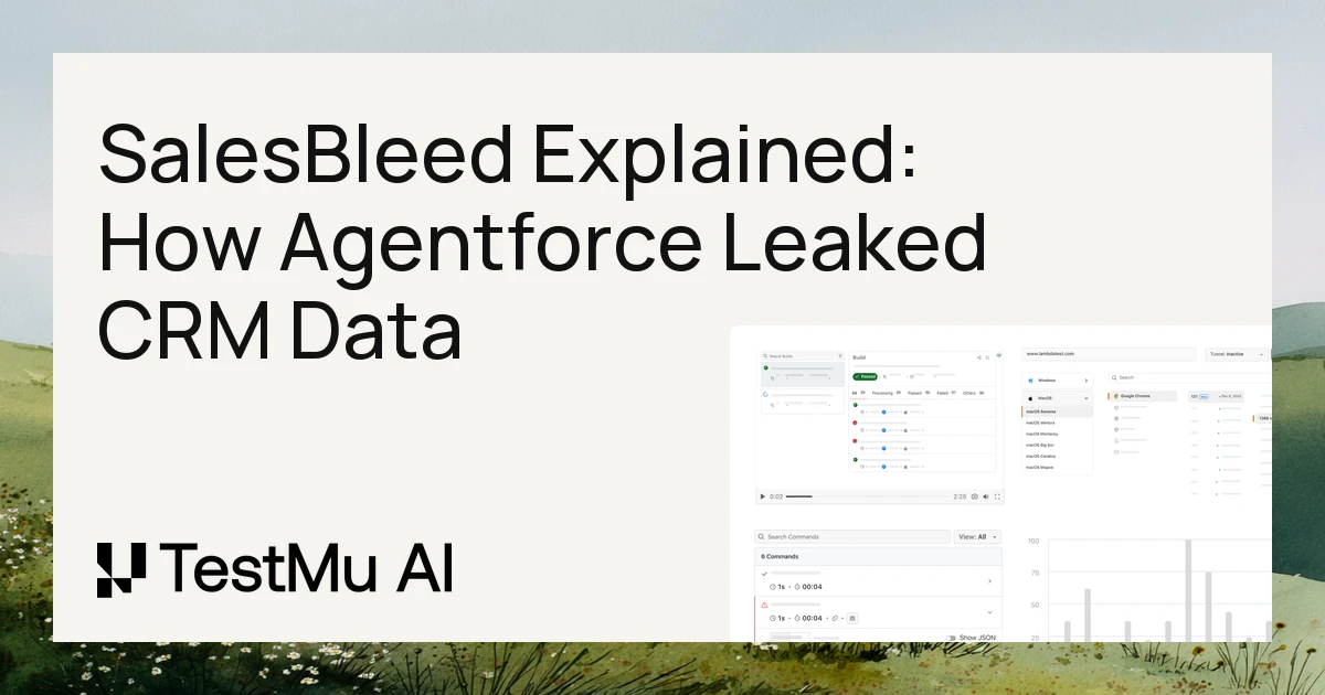 SalesBleed Explained: How Agentforce Leaked CRM Data Through DNS | TestMu AI (Formerly LambdaTest)
