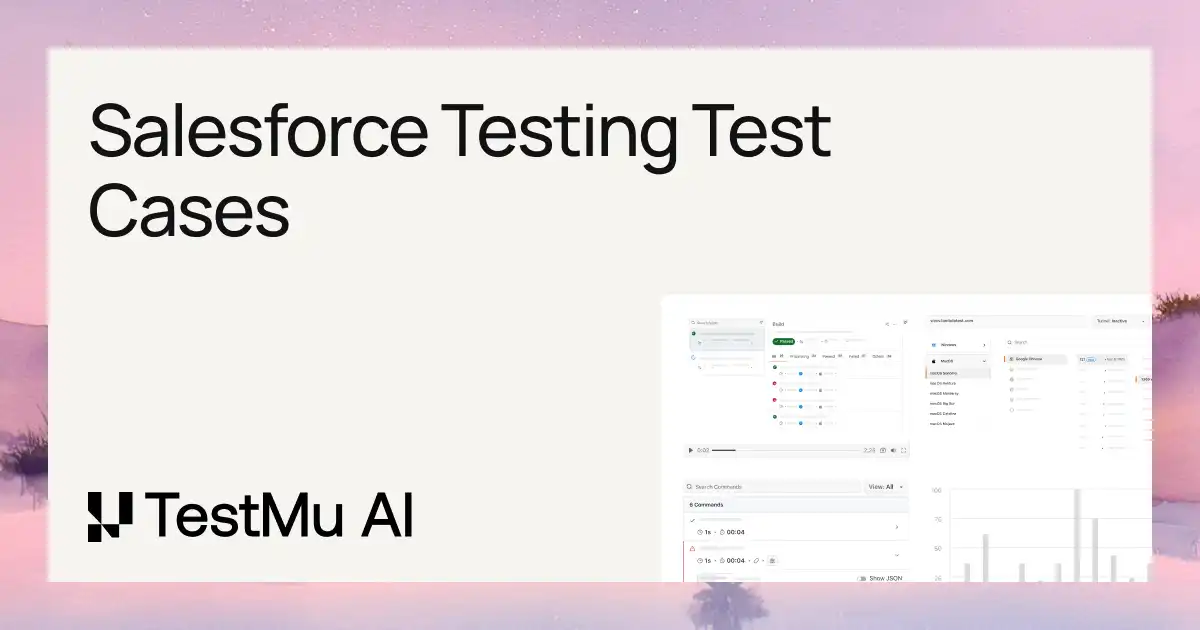 43 Test Cases for Salesforce: Salesforce Testing Templates