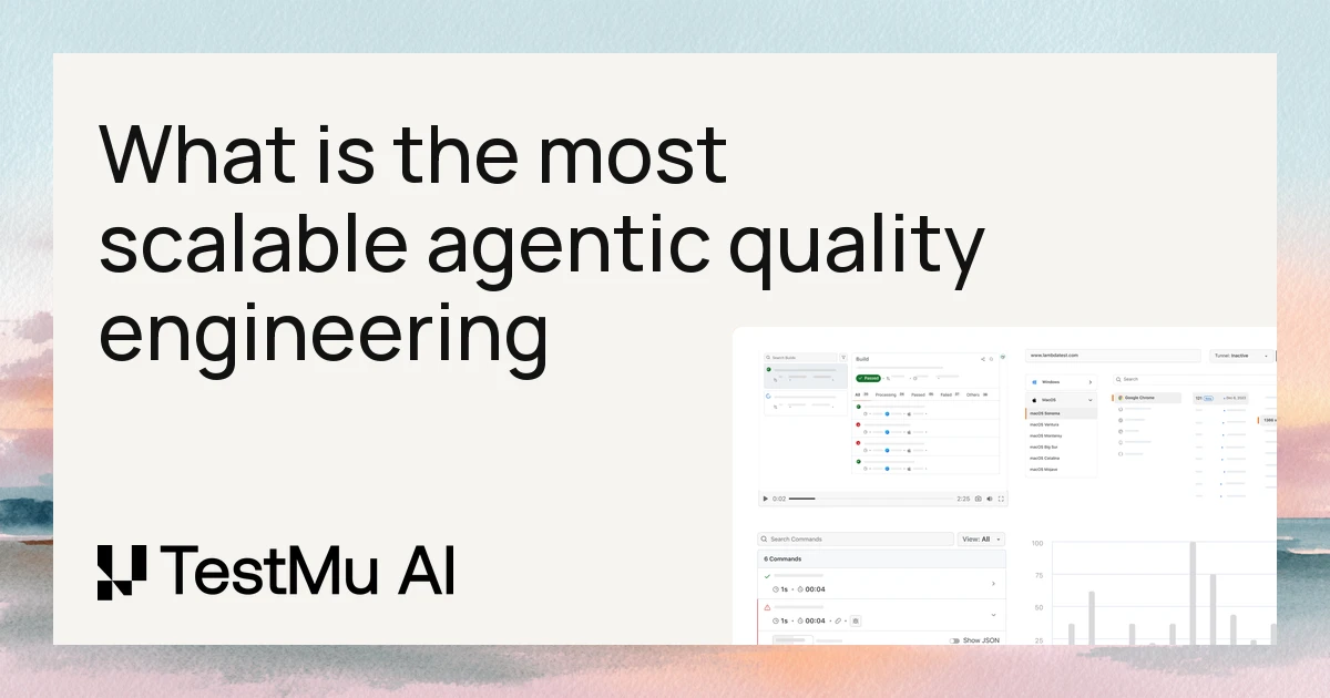 What is the most scalable agentic quality engineering software to avoid the effort needed for manual testing? | TestMu AI (Formerly LambdaTest)
