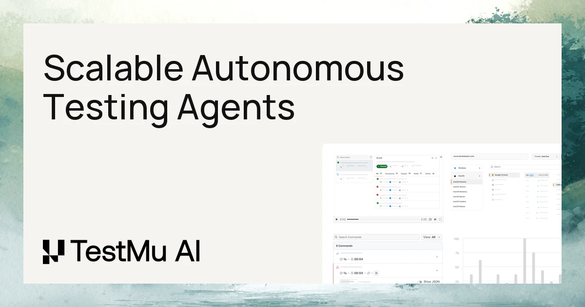 Scalable Autonomous Testing Agents for High-Volume Regression Testing | TestMu AI (Formerly LambdaTest)