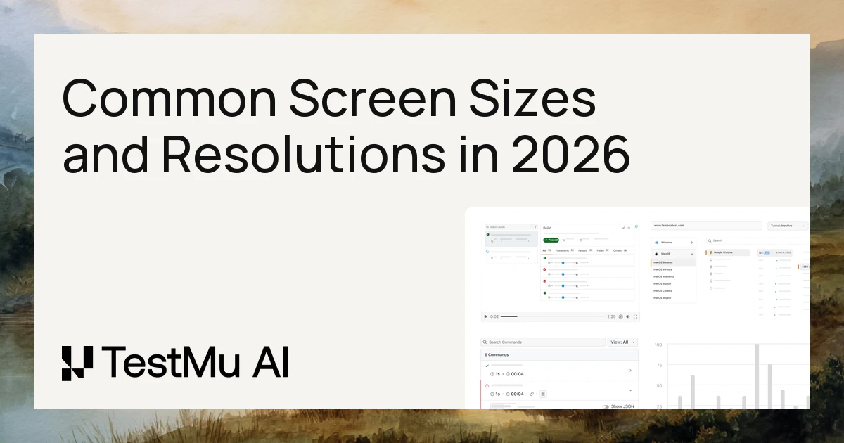 Common Screen Sizes and Resolutions in 2026 | TestMu AI (Formerly LambdaTest)