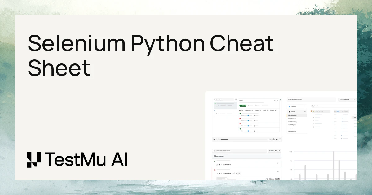 The Ultimate Selenium Python Cheat Sheet for Test Automation