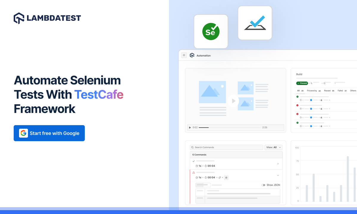 Selenium Automation Testing With TestCafe Framework | TestMu AI ...