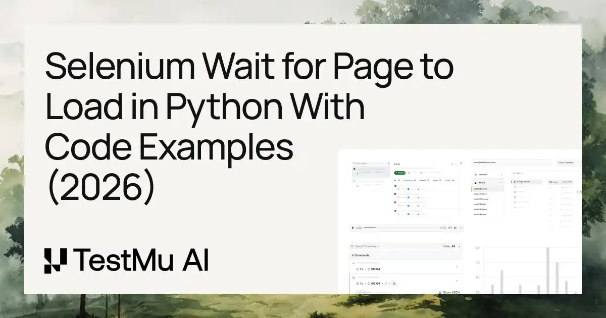 Selenium Wait for Page to Load in Python With Code Examples (2026) | TestMu AI (Formerly LambdaTest)