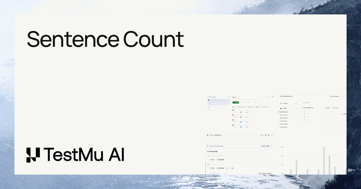 Free Online Sentence Counter Tool | TestMu AI (Formerly LambdaTest)