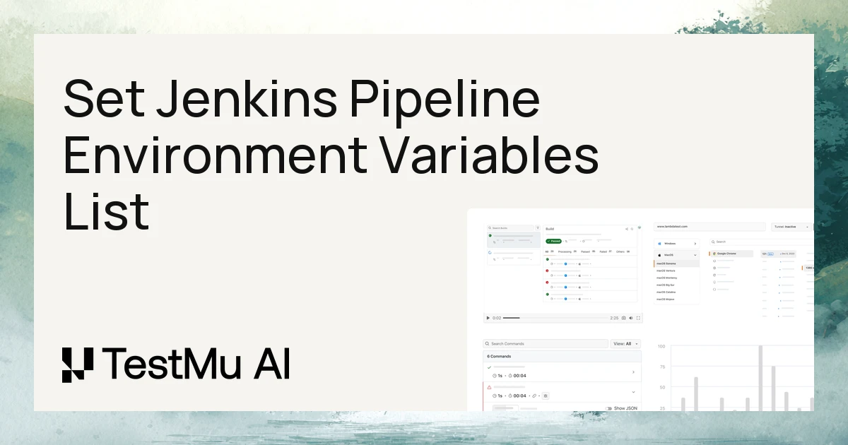 How To Set Jenkins Pipeline Environment Variables?