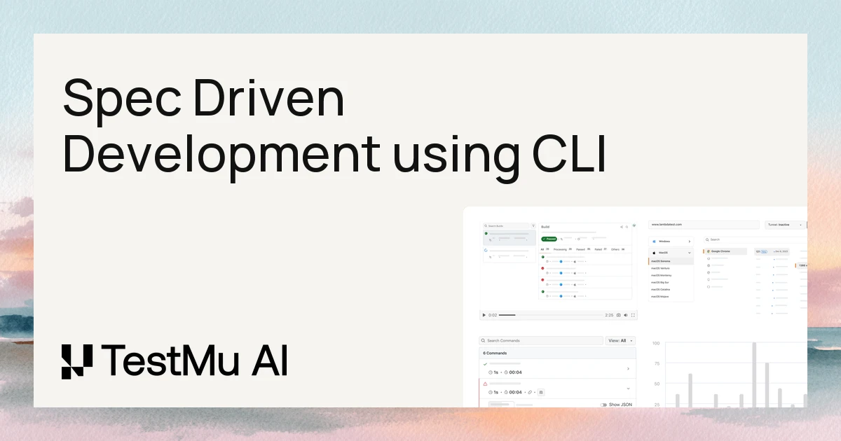 How to Perform Spec-Driven Development From the Command Line | TestMu AI (Formerly LambdaTest)