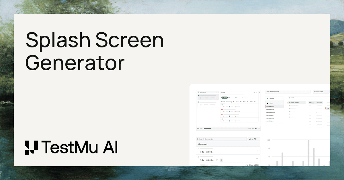 Splash Screen Generator | Free Online Tool | TestMu AI