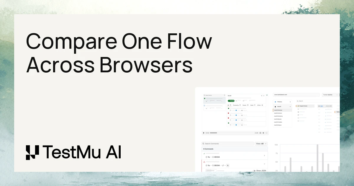 How to Compare One Flow Across Browsers | TestMu AI (Formerly LambdaTest)