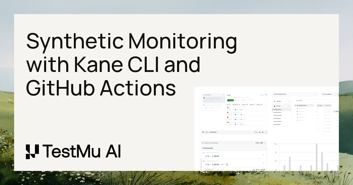 Synthetic Monitoring with Kane CLI | TestMu AI (Formerly LambdaTest)