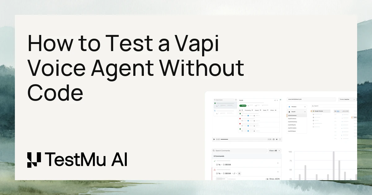 How to Test a Vapi Voice Agent Without Code | KaneAI by TestMu AI (Formerly LambdaTest)