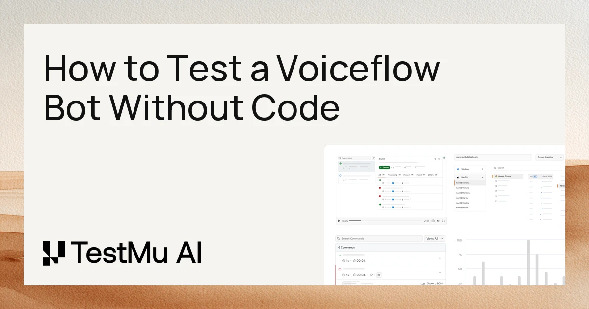 How to Test a Voiceflow Bot Without Code | KaneAI by TestMu AI (Formerly LambdaTest)