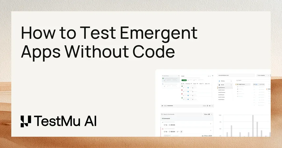 How to Test Emergent Apps Without Code | KaneAI by TestMu AI (Formerly LambdaTest)