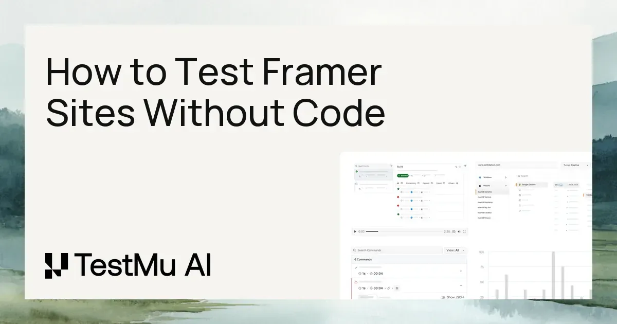 How to Test Framer Sites Without Code | KaneAI by TestMu AI (Formerly LambdaTest)