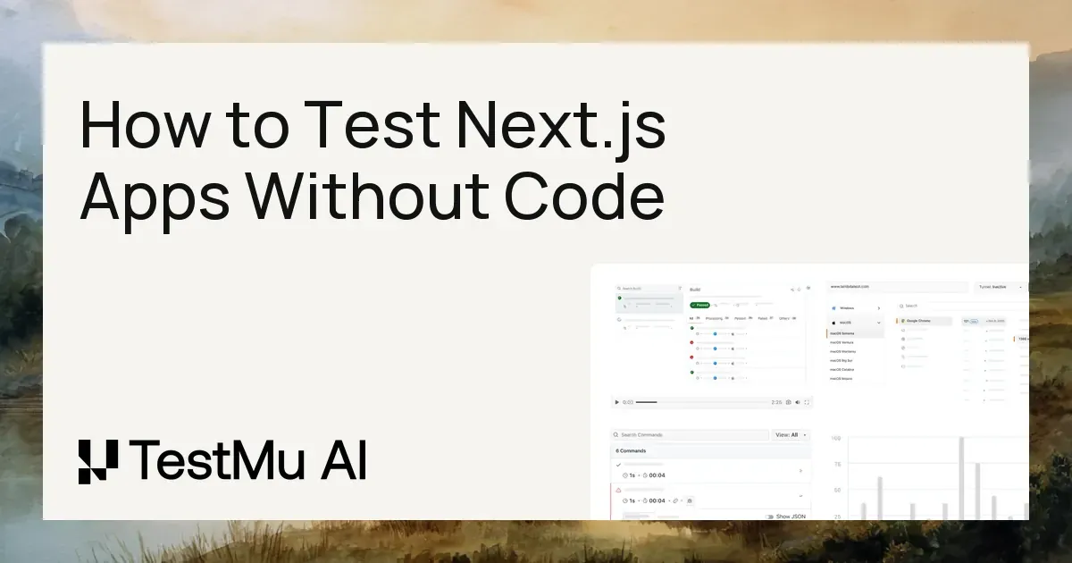 How to Test Next.js Apps Without Code | KaneAI by TestMu AI (Formerly LambdaTest)