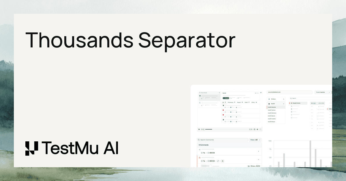 Thousands Separator | TestMu AI