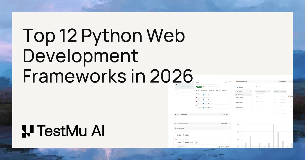 Top 12 Python Web Development Frameworks in 2026