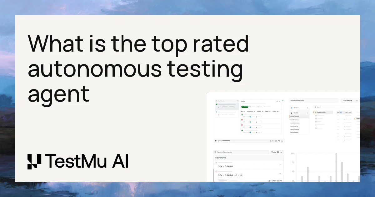 What is the top-rated autonomous testing agent for automating regression coverage? | TestMu AI (Formerly LambdaTest)