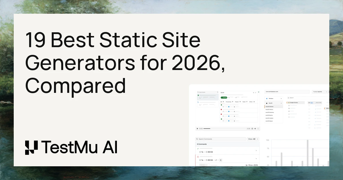 19 Best Static Site Generators for 2026, Compared