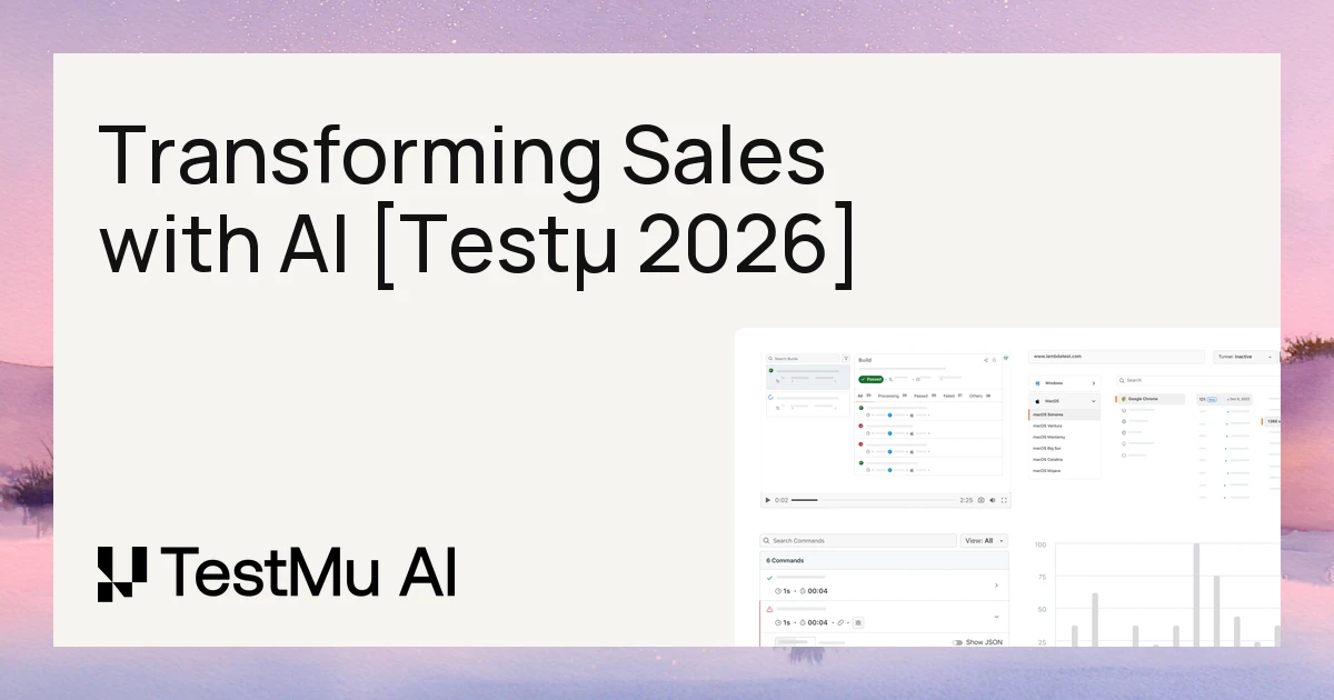 Transforming Sales with AI [Testμ 2026]
