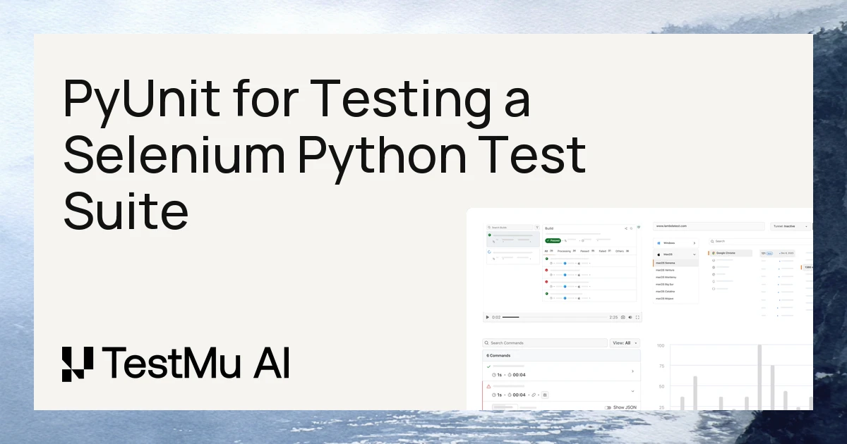 Run Your PyUnit Script With Selenium Automation Testing