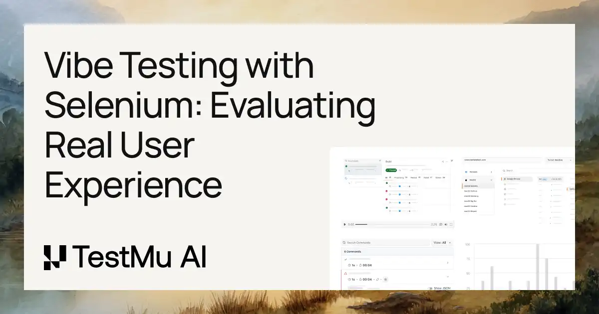 Vibe Testing with Selenium: Evaluating Real User Experience | TestMu AI (Formerly LambdaTest)