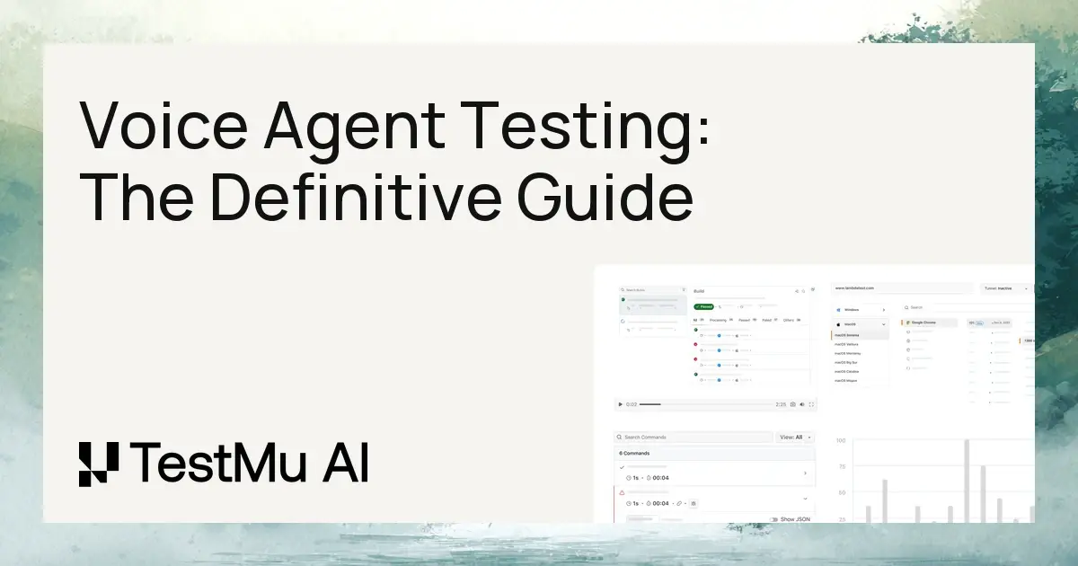 Voice Agent Testing: The Complete Guide for 2026 | TestMu AI (Formerly LambdaTest)