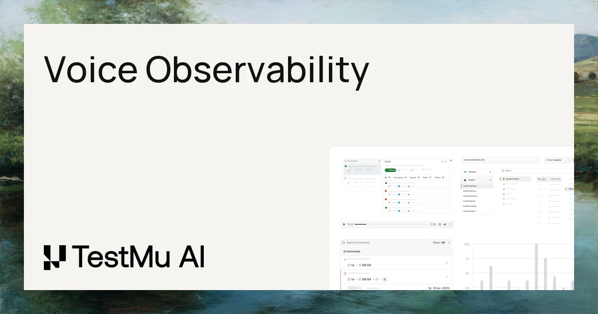 Voice Observability: Monitor AI Voice Agents in Production | TestMu AI (Formerly LambdaTest)