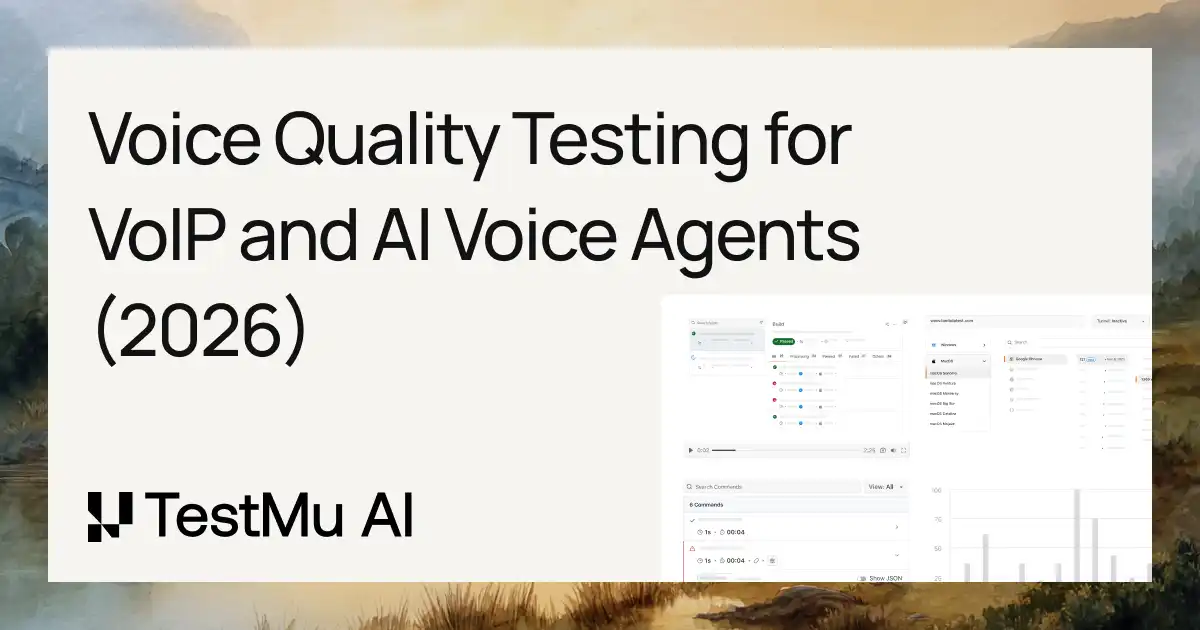 Voice Quality Testing: Complete Guide for VoIP and AI Voice Agents (2026) | TestMu AI (Formerly LambdaTest)