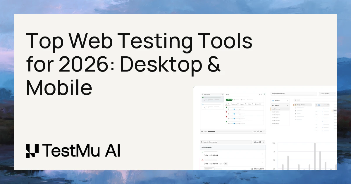 Top Web Application Testing Tools for Desktop and Mobile