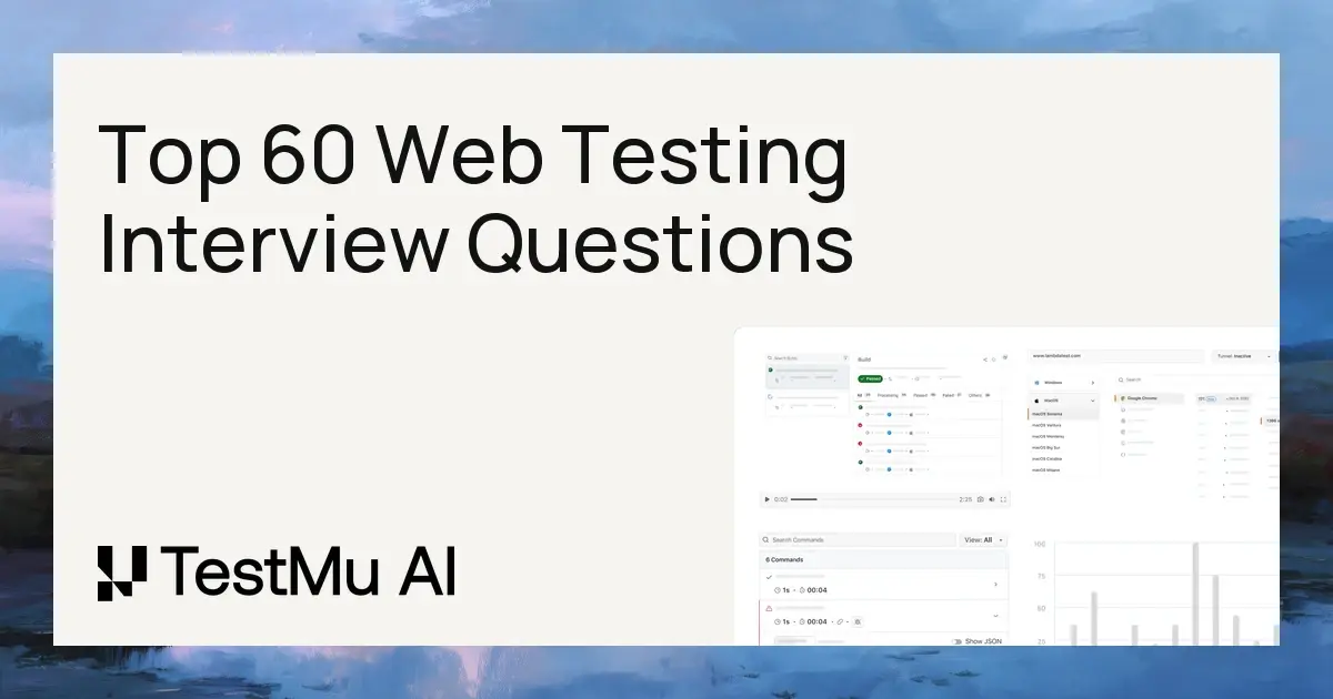 Top 60 Web Testing Interview Questions and Answers [2026] | TestMu AI (Formerly LambdaTest)