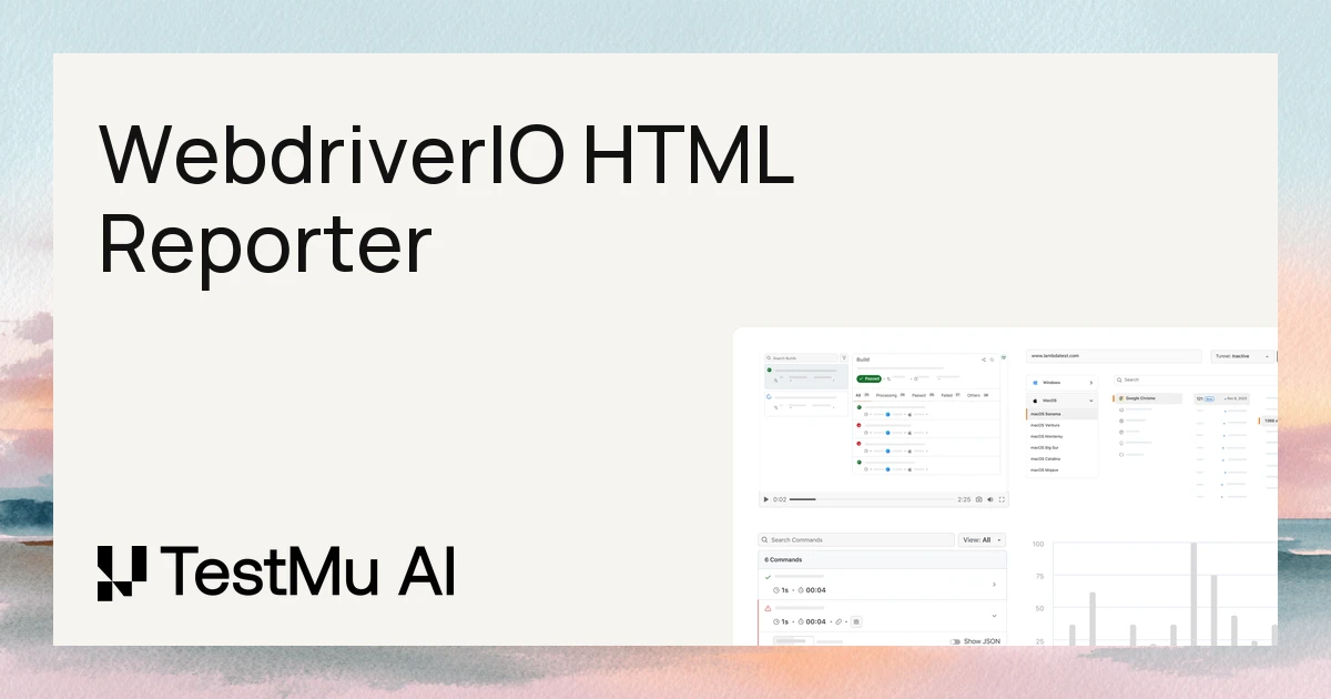 How To Generate HTML Reports With WebdriverIO