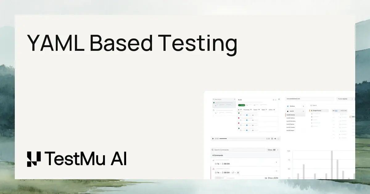 YAML Based Testing: Declarative Tests and Config