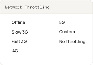 Network throttling profiles on virtual macOS