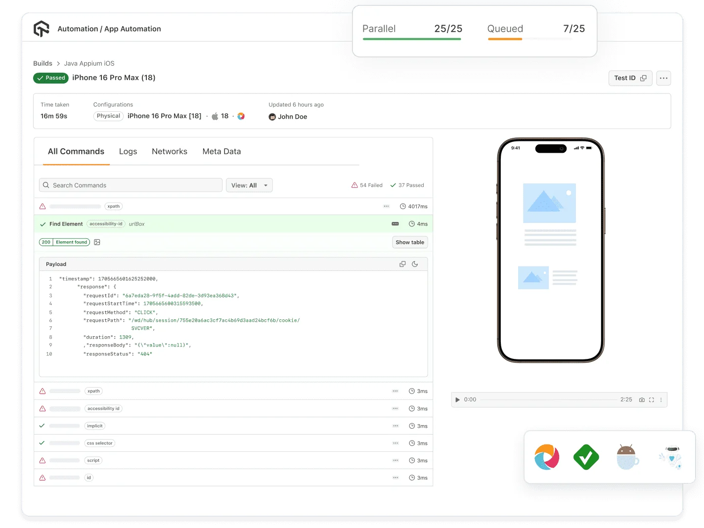 Automated Android App & Browser Testing